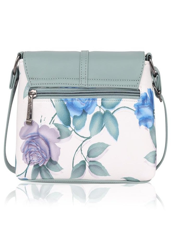 كاتشي حقيبة كتف أنيقة وعملية للنساء باللون الأخضر | حقيبة كروس أنيقة للبنات والسيدات | حقيبة بتصميم بسيط مصنوعة من الجلد الصناعي (MAN21GRE) - Image 4